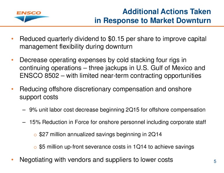 INVESTOR PRESENTATION – Ensco Plc – slide 4