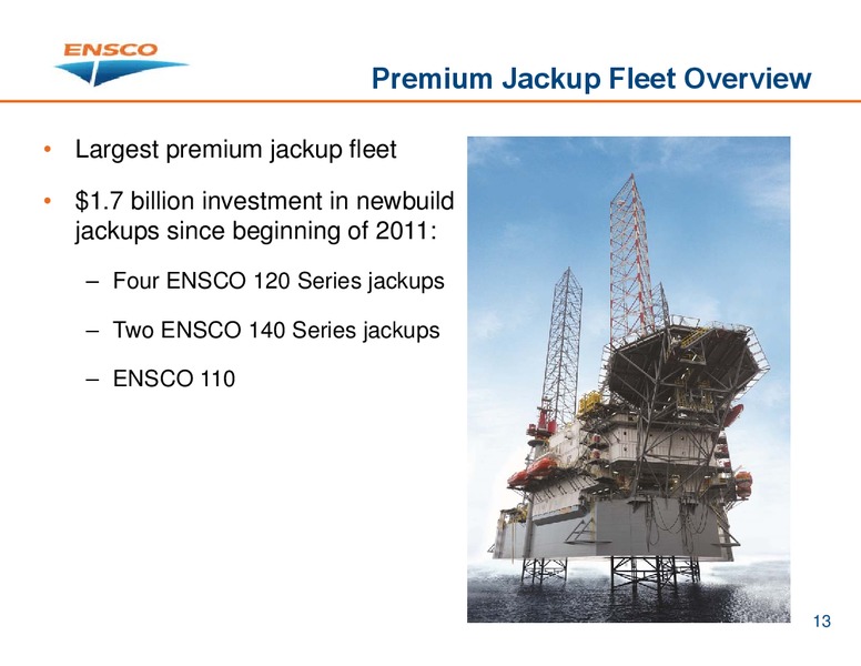 Investor Presentation – Ensco Plc – slide 12