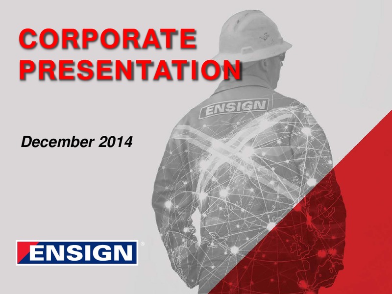 Corporate Presentation – Ensign Energy Services Inc. – slide 1
