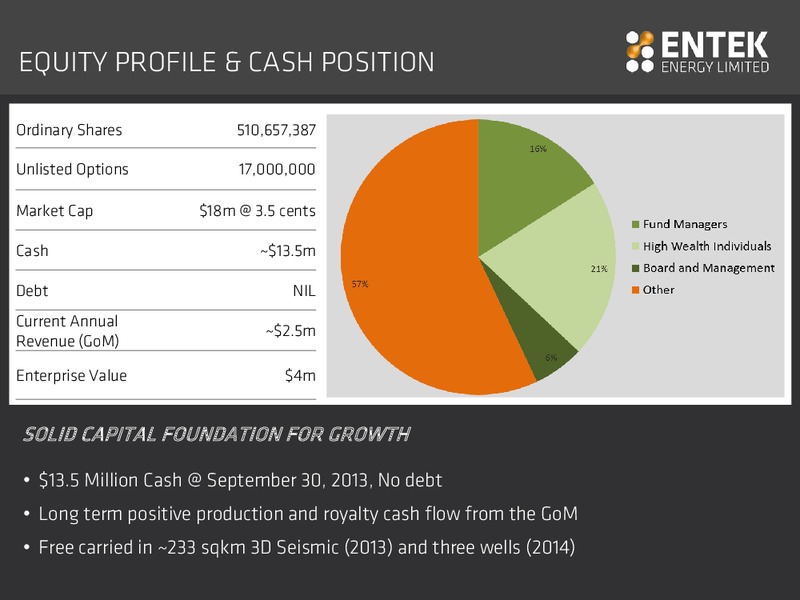 COMPANY PRESENTATION – Entek Energy Ltd. – slide 5