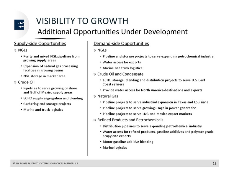 Goldman Sachs Power, Utilities, Pipeline and MLP Conference – Enterprise Products Partners LP – slide 18