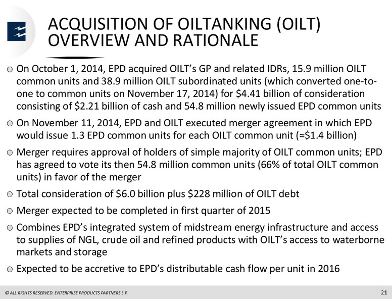 RBC Capital Markets MLP Conference – Enterprise Products Partners LP – slide 20