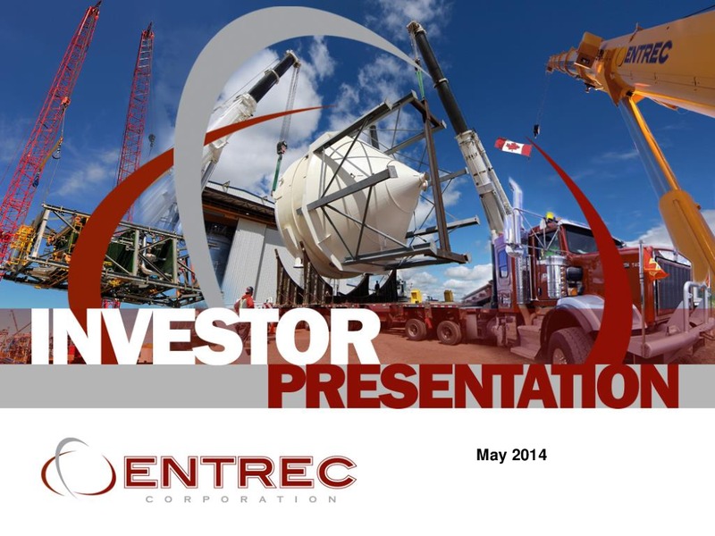INVESTOR PRESENTATION – Entrec Corporation – slide 1
