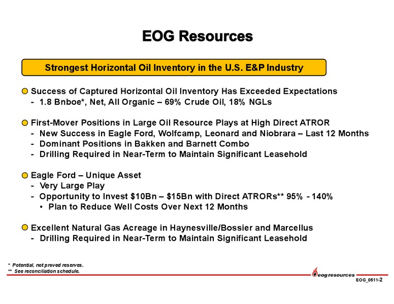 Investor Presentation – EOG Resources, Inc. – slide 2