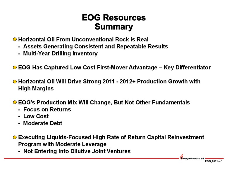 Investor Presentation – EOG Resources, Inc. – slide 27