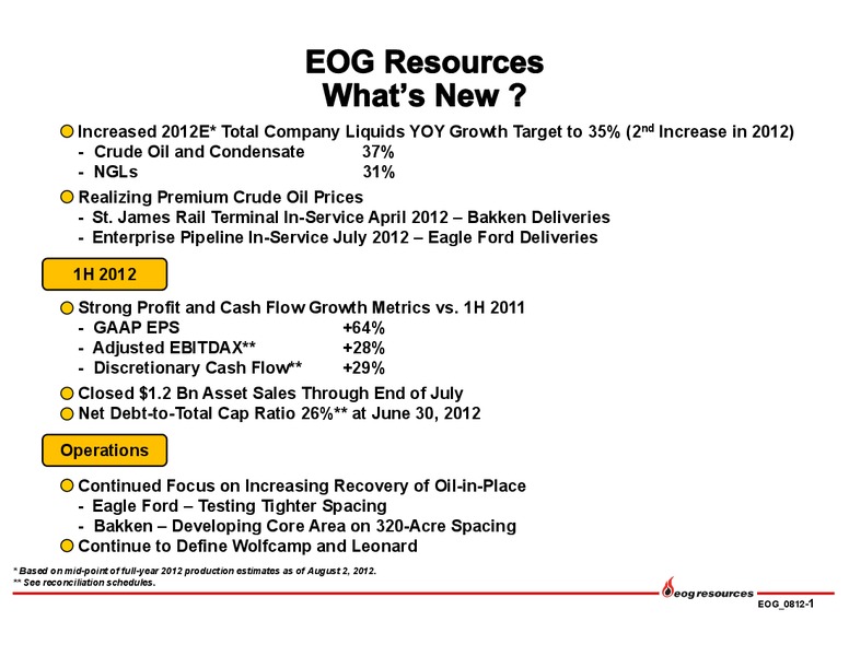 Q2 2012 Earnings Call – EOG Resources, Inc. – slide 2