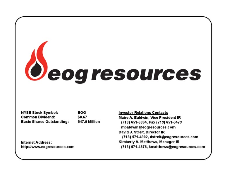 Investor Presentation – EOG Resources, Inc. – slide 1