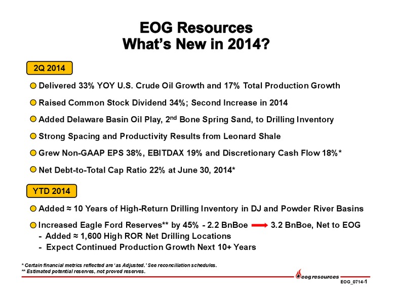 Investor Presentation – EOG Resources, Inc. – slide 2