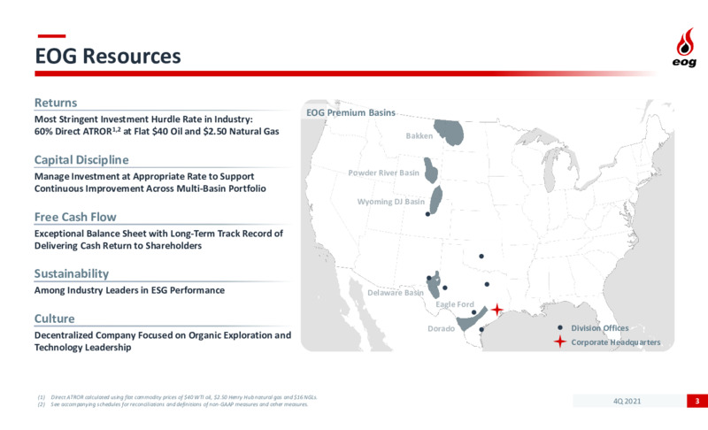 Fourth Quarter 2021 Presentation – EOG Resources, Inc. – slide 3