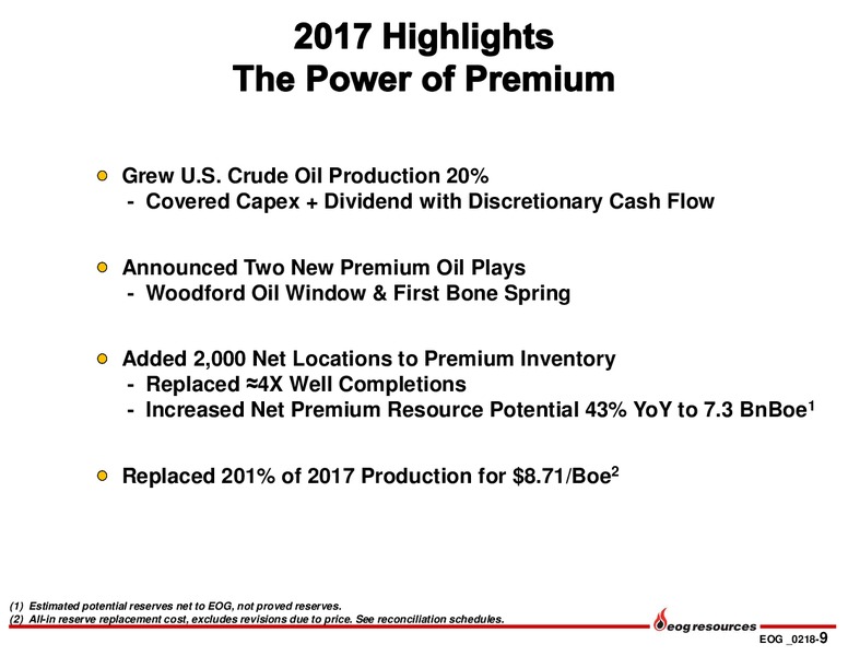 4Q 2017 Earnings Presentation – EOG Resources, Inc. – slide 8