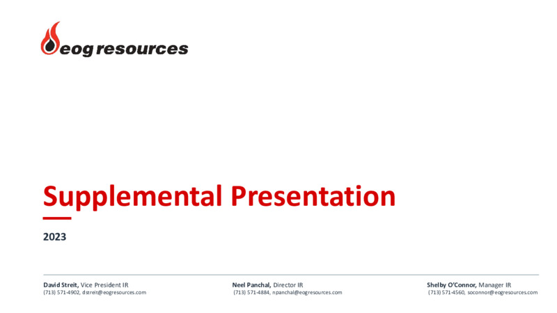 2023 Capital Budget – EOG Resources, Inc. – slide 1