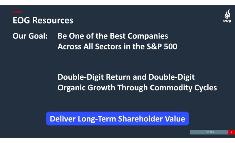 1Q 2019 Earnings Presentation – EOG Resources, Inc. – slide 2