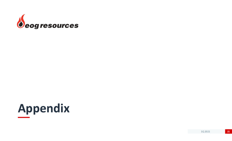First Quarter 2021 Presentation – EOG Resources, Inc. – slide 20