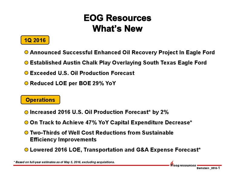 Bernstein Strategic Decisions Conference – EOG Resources, Inc. – slide 2