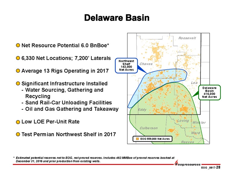 2Q 2017 Earnings Update – EOG Resources, Inc. – slide 27