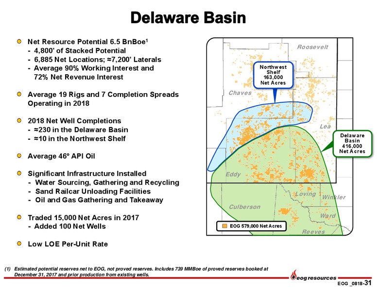 2Q 2018 Investor Presentation – EOG Resources, Inc. – slide 30
