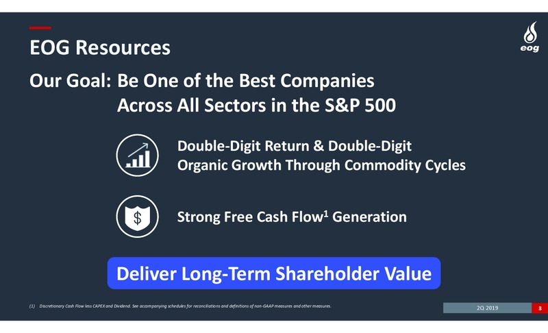 2Q 2019 Earnings Presentation – EOG Resources, Inc. – slide 2