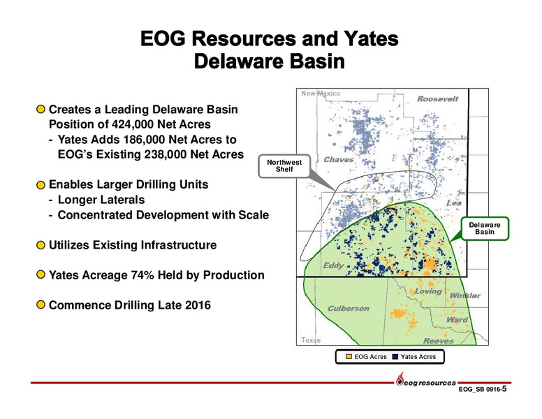 Yates Petroleum Acquisition Presentation – EOG Resources, Inc. – slide 4