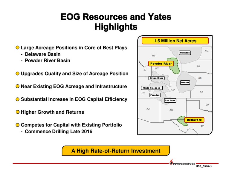 UBS Bus less Tour 2016 – EOG Resources, Inc. – slide 2