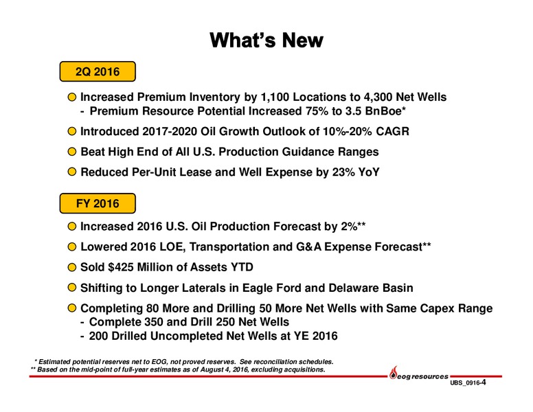 UBS Bus less Tour 2016 – EOG Resources, Inc. – slide 3