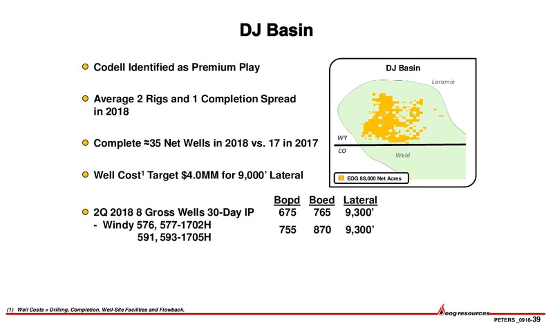 September 2018 Peters Conference – EOG Resources, Inc. – slide 38