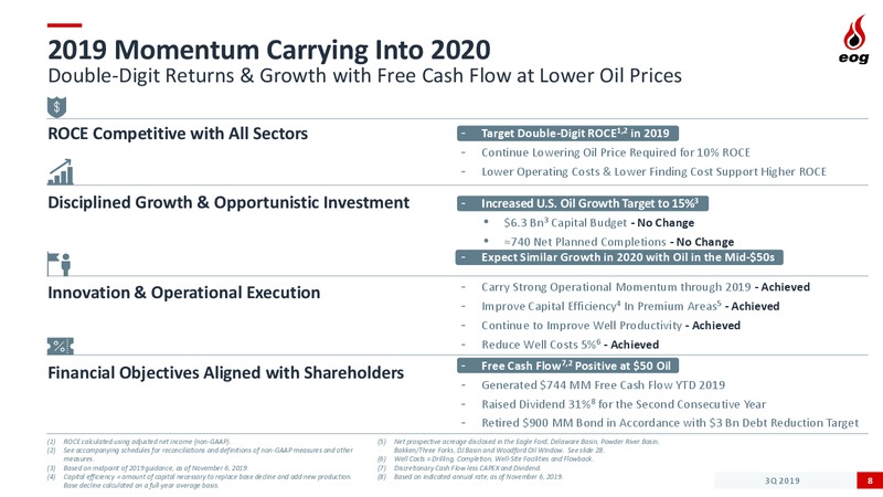 3Q 2019 Earnings Presentation – EOG Resources, Inc. – slide 7