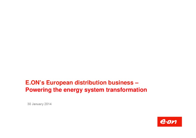 Investor Presentation – E.On – slide 1