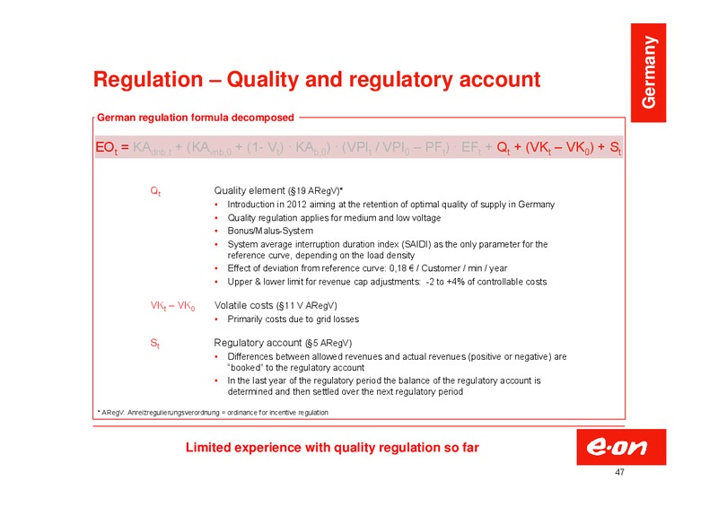 Investor Presentation – E.On – slide 47
