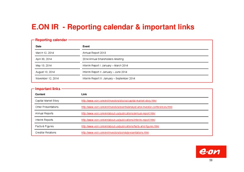 Investor Presentation – E.On – slide 58