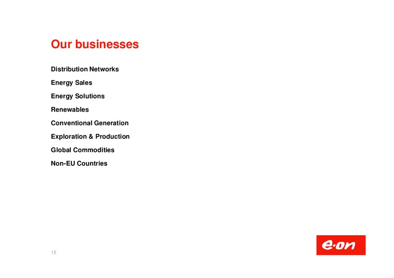 Investor Presentation – E.On – slide 16
