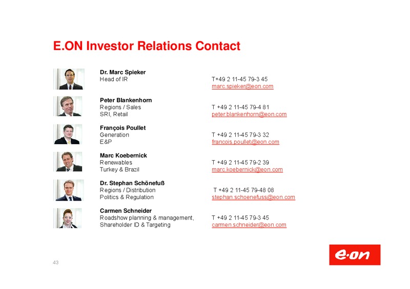 Investor Presentation – E.On – slide 44