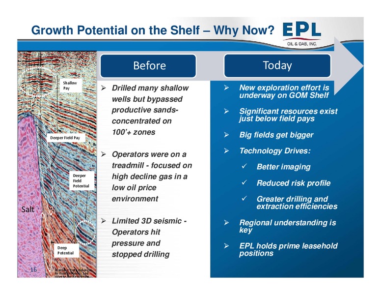 THE OIL AND SERVICES CONFERENCE 12 – EPL Oil & Gas, Inc. – slide 15