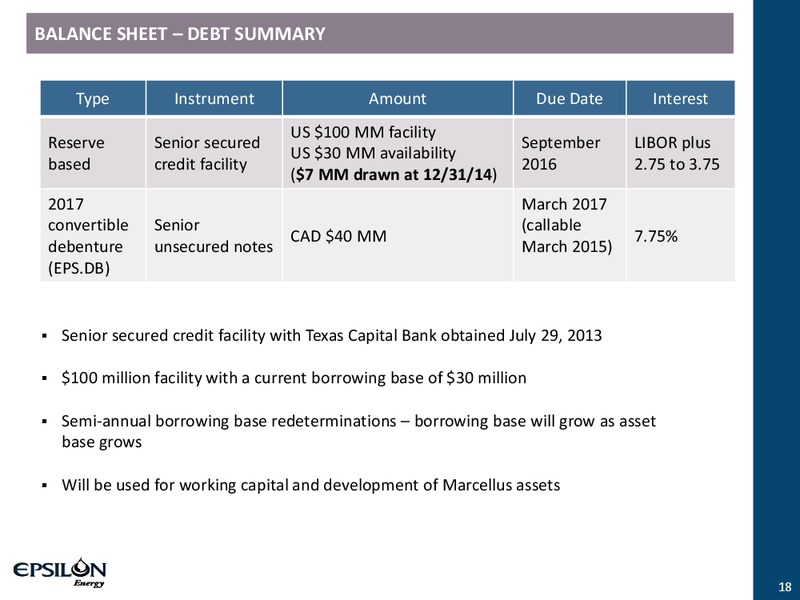INVESTOR PRESENTATION – Epsilon Energy Ltd. – slide 17