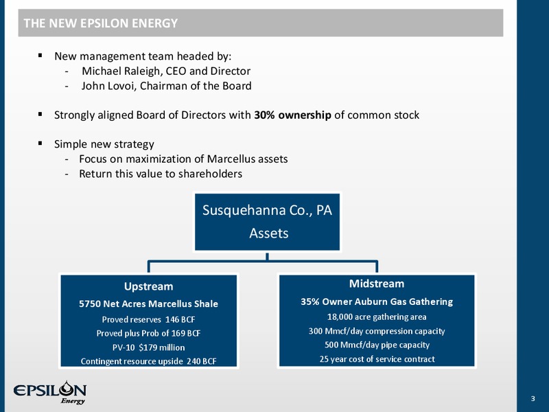 Investor Presentation – Epsilon Energy Ltd. – slide 2