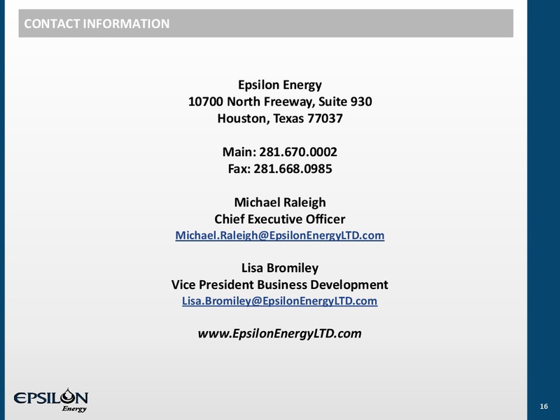 ENERCOM 18TH ANNUAL OIL AND GAS CONFERENCE – Epsilon Energy Ltd. – slide 15