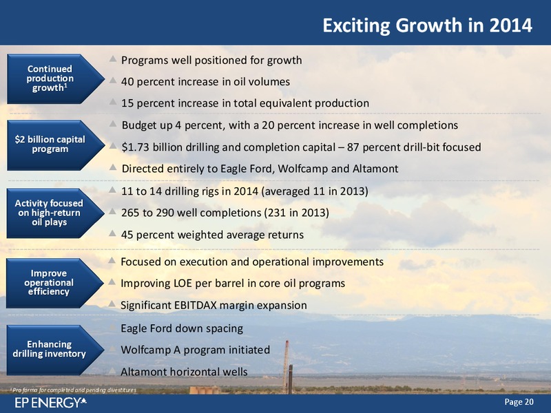 Credit Suisse Energy Summit – EP Energy Corp – slide 19