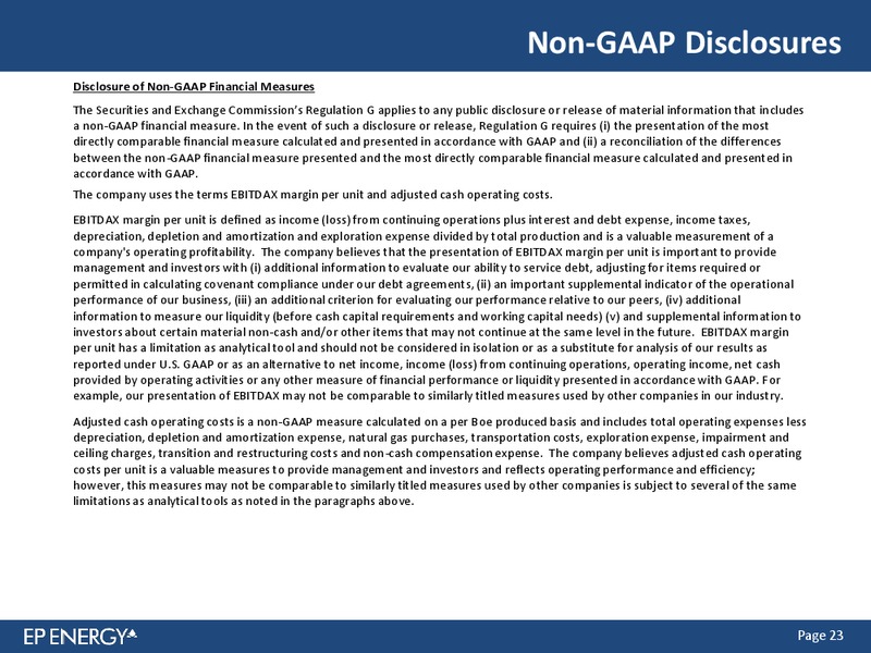 Credit Suisse Energy Summit – EP Energy Corp – slide 22