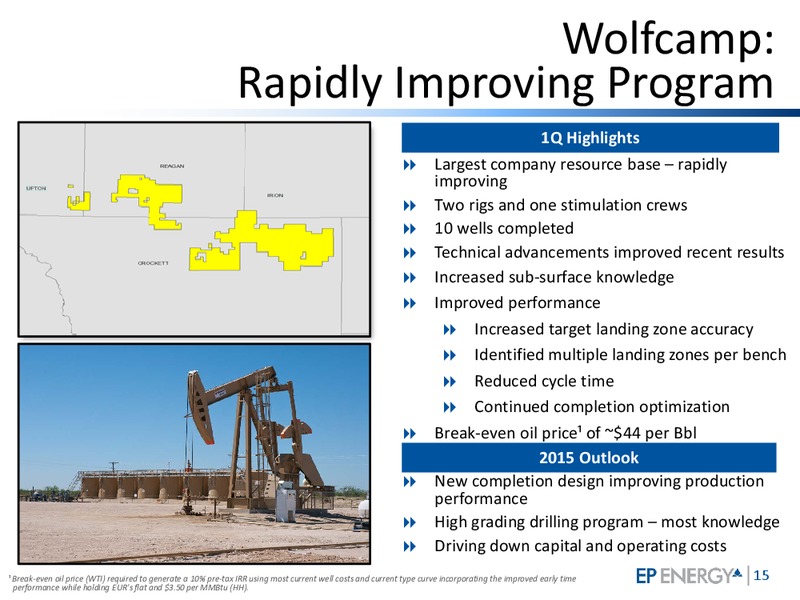MAY 2015 INVESTOR PRESENTATION – EP Energy Corp – slide 14