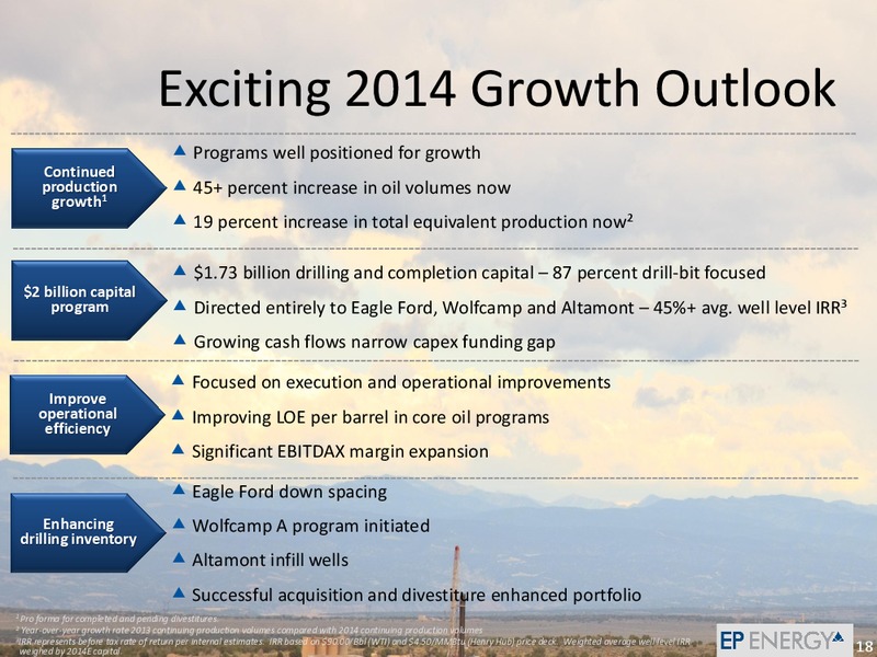 June 2014 Investor Update – EP Energy Corp – slide 17