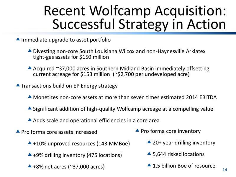 June 2014 Investor Update – EP Energy Corp – slide 23