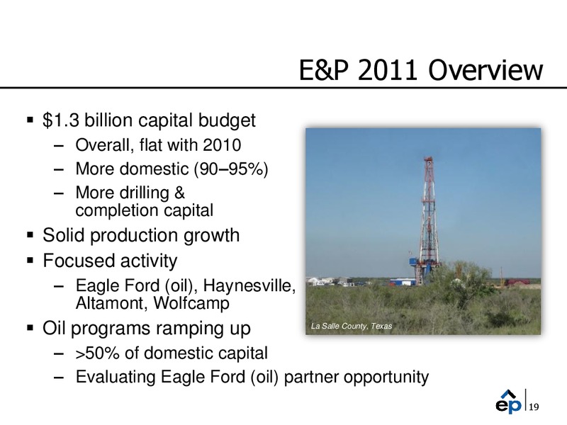 2011 Guidance Update Call – EP Energy Corp – slide 18