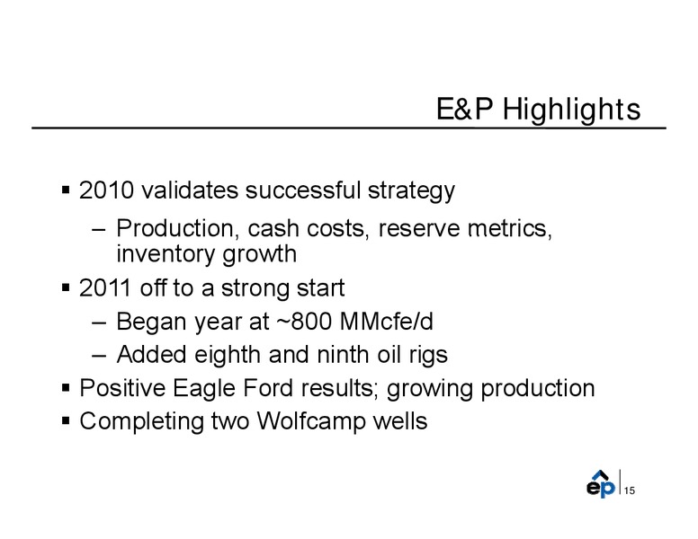 Q4 2010 Earnings Call – EP Energy Corp – slide 14