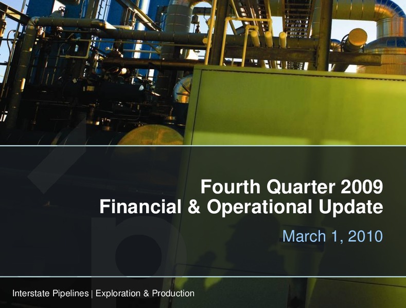 Q4 2009 Earnings Call – EP Energy Corp – slide 1