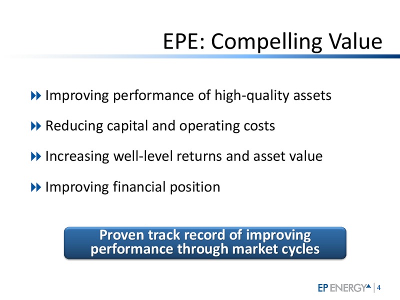 Barclays Capital CEO Energy Power Conference – EP Energy Corp – slide 3