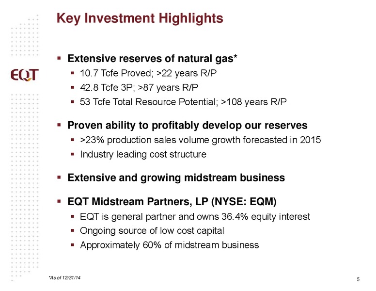 Analyst Presentation – EQT Corp – slide 2