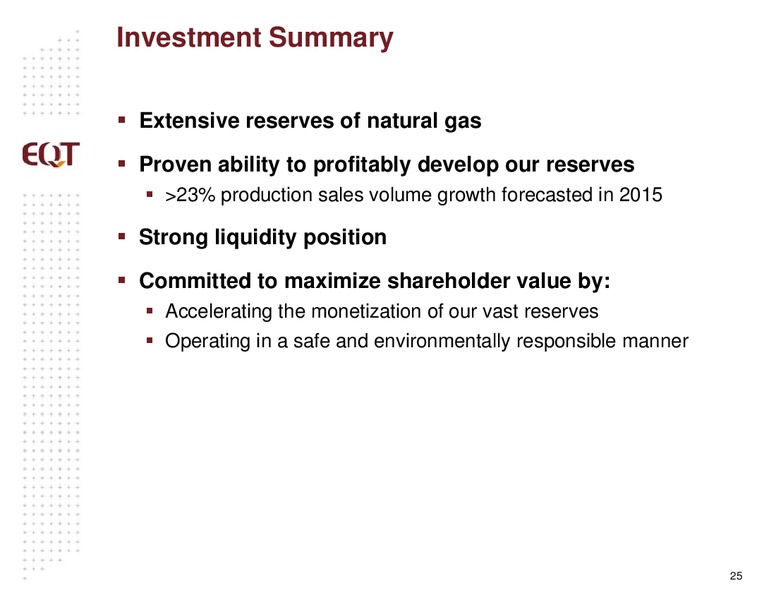 APRIL 2015 ANALYST PRESENTATION – EQT Corp – slide 22
