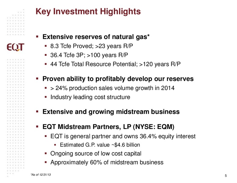 Analyst Presentation – EQT Corp – slide 2