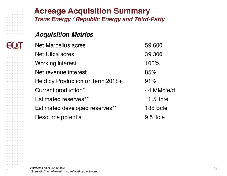 January 2017 Investor Presentation – EQT Corp – slide 18