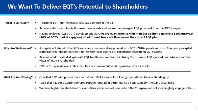 Realizing EQTs Potential – EQT Corp – slide 2