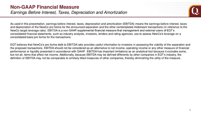Plan to Separate Midstream Business – EQT Corp – slide 7